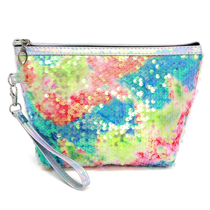Fashion City – wholesale Make-up/cosmetic bag – Multi Sequin Zipper Cosmetic Pouch Bags5