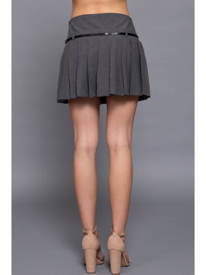 Active Basic | Active USA – Engroshandel Nederdel - Dame – Miniskjørt med mellemtalje med bælte og undershorts2