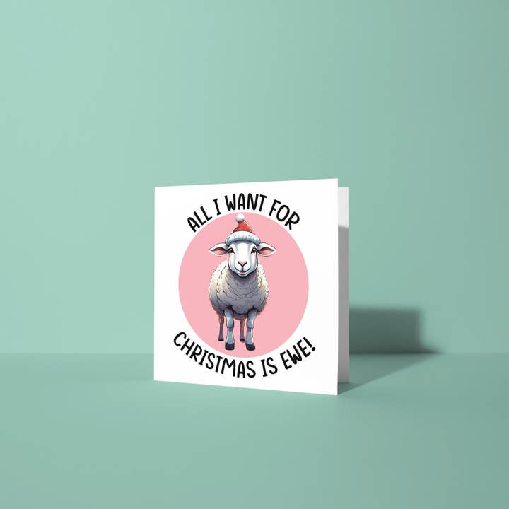 All I Want For Christmas is Ewe - Christmas Card for Partner for wholesale by Peacock Printing