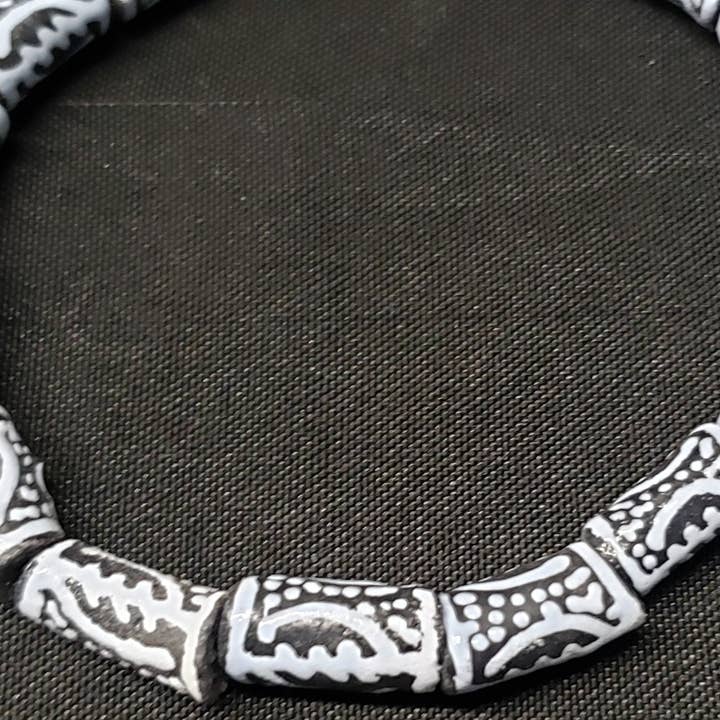 Aadampo African Beads - Venta al por mayor Cuentas - Cuentas de vidrio africanas, Cuentas de vidrio Adinkra, 15 Cuentas de vidrio Gye Nyame, AAB# 16751