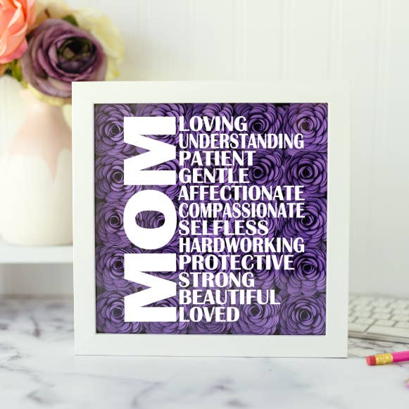 The Scarlett Butterfly - Wholesale Decorative Tabletop Object - Mom Paper Flower Shadow Box Gift - Mother's Day Gift for Mom1