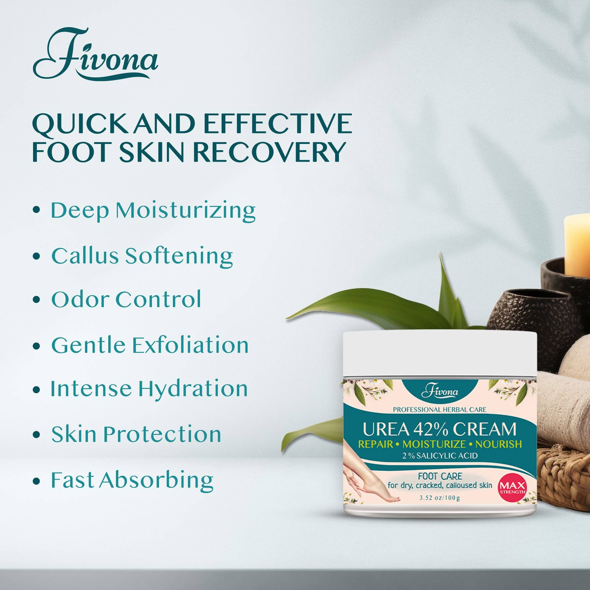 FIVONA - Wholesale Foot Scrub/Polish - Foot Salt Soak Kit 4 in 1 Natural Feet SPA Tea Tree8