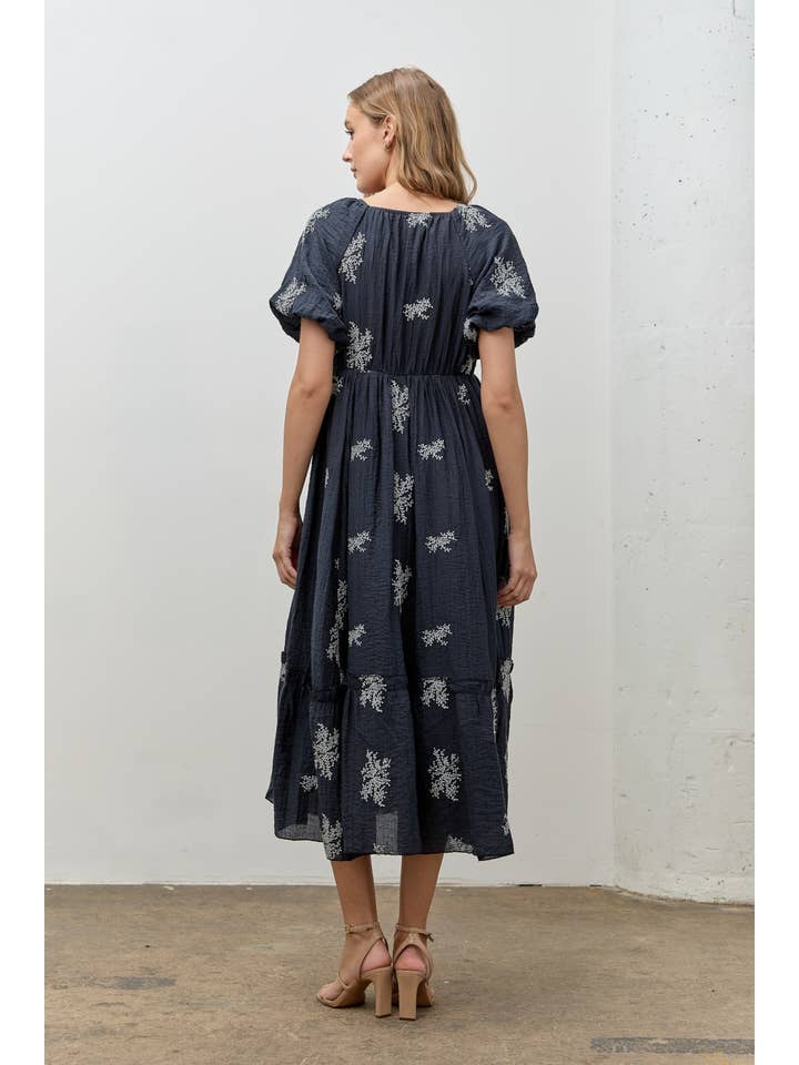 Polagram by Wellmade USA - Wholesale Dress - Women's - EMBROIDERED SLEEVE MAXI DRESS7