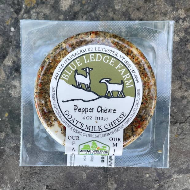 Blue Ledge Farm Pepper Chevre medallion for wholesale by Blue Ledge Farm