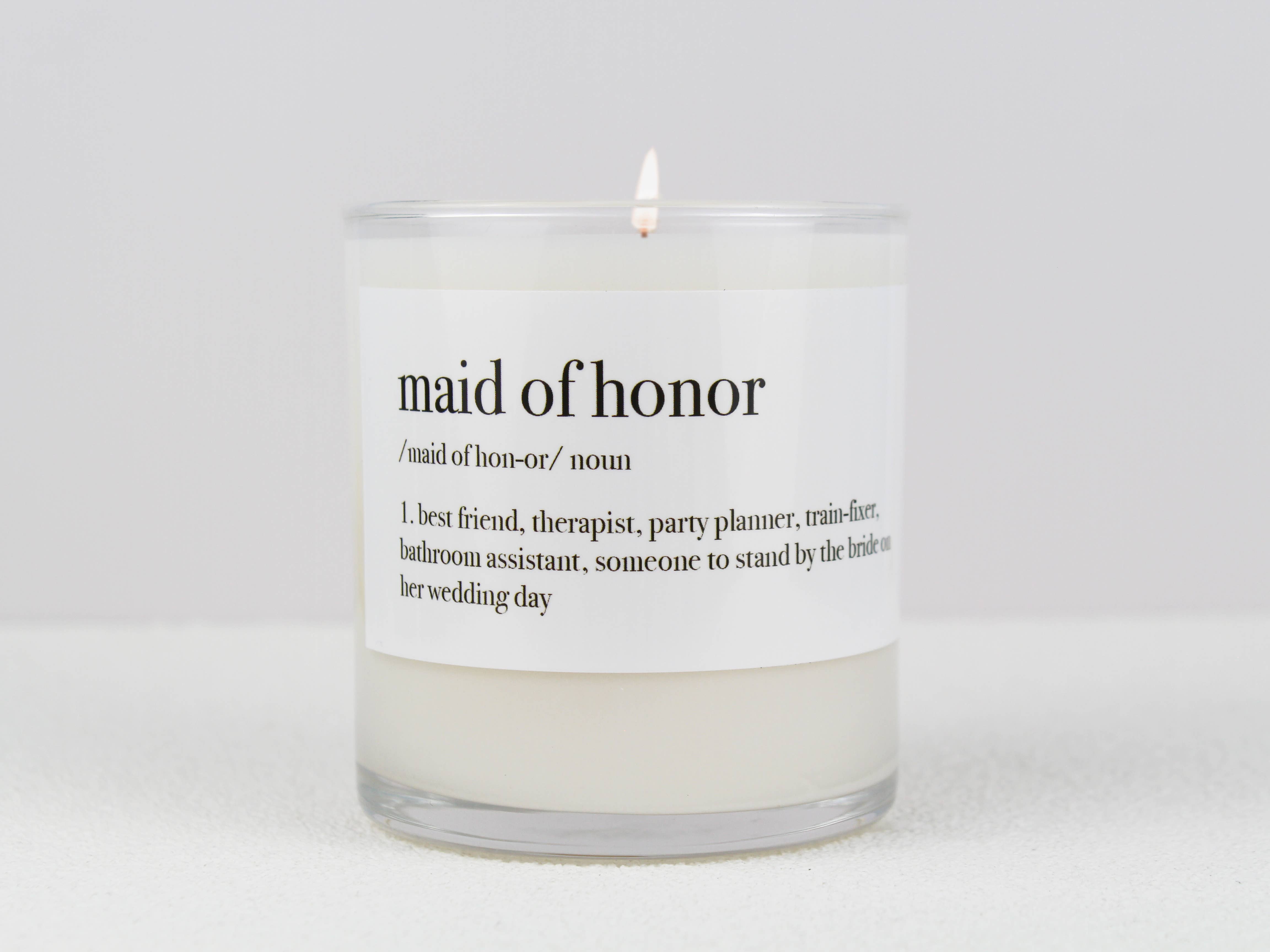 Aria Bella Candles - Wholesale Jar/Filled Candle - Maid of Honor Definition Soy Candle6