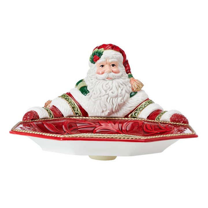Red Fitz & Floyd Telluride Santa Server Gift Box for wholesale on Faire