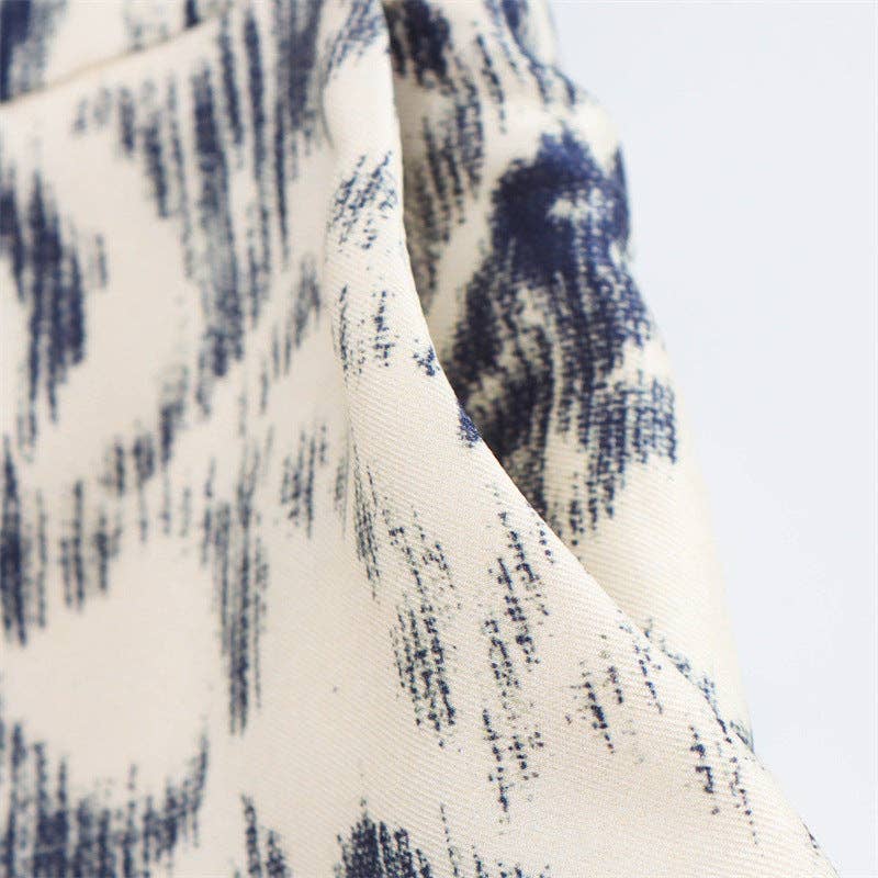 Marayn - Wholesale Lounge Set - Women's - Autumn Silk Print Set Elegant  Effortless Style8