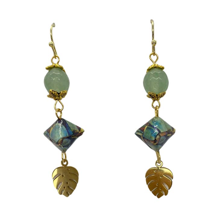 Origami Earrings (Water Resistant) - The Kate for wholesale by Paper Moon Origami Co.