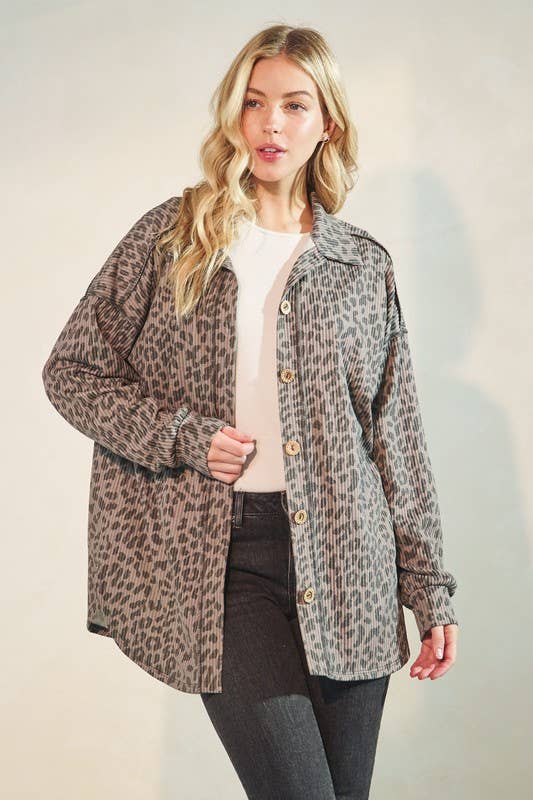 HEIMISH - Venta al por mayor Camisa con botones - Mujer - ET7425-14 TOP BÁSICO CON CUELLO ANIMAL URBANO DE CANALÉ ABOTONADO1