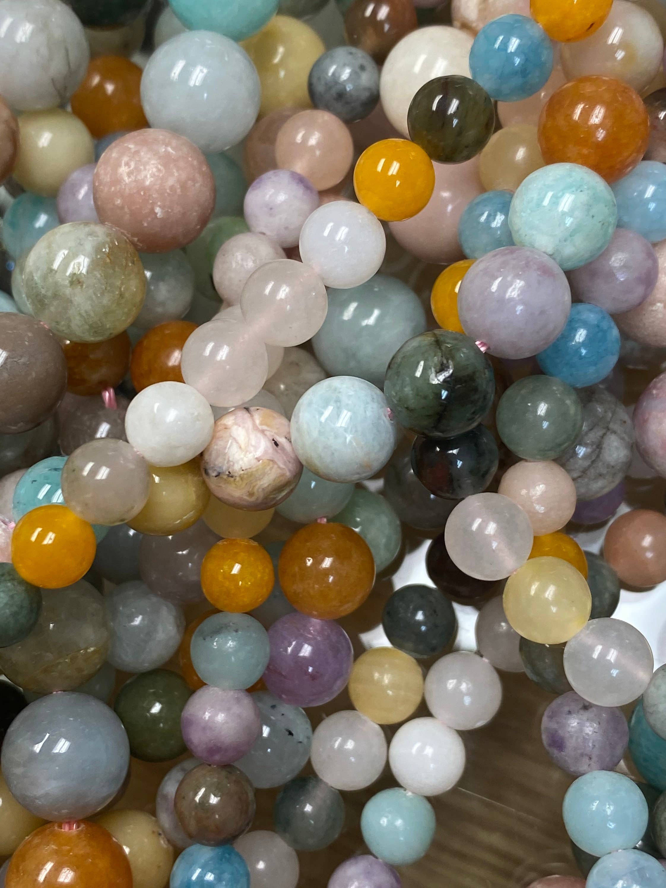 The Bead Bazaar - Wholesale Beads - Pastel Beads, Mixed Natural Gemstone Beads, Genuine Gemstone1