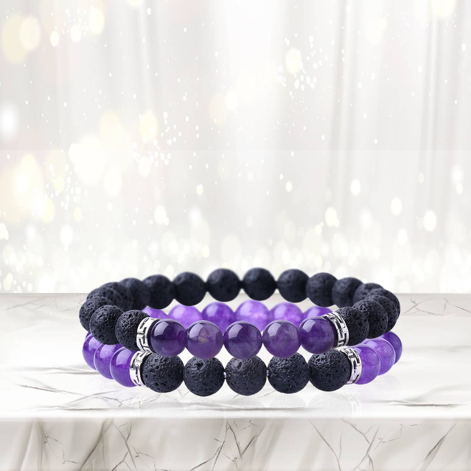 The American Gift Company (TAGCO) - Wholesale Aromatherapy Bracelet - Lava Stone Aromatherapy Diffuser Bracelet (2-Pk)3