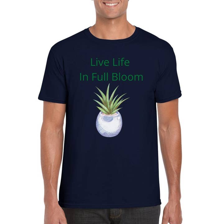 The Graceful Dragonfly – wholesale Screen printed t-shirt – Men′s – Living Life In Full Bloom Shirt, Plant Lover Gift, Positive3