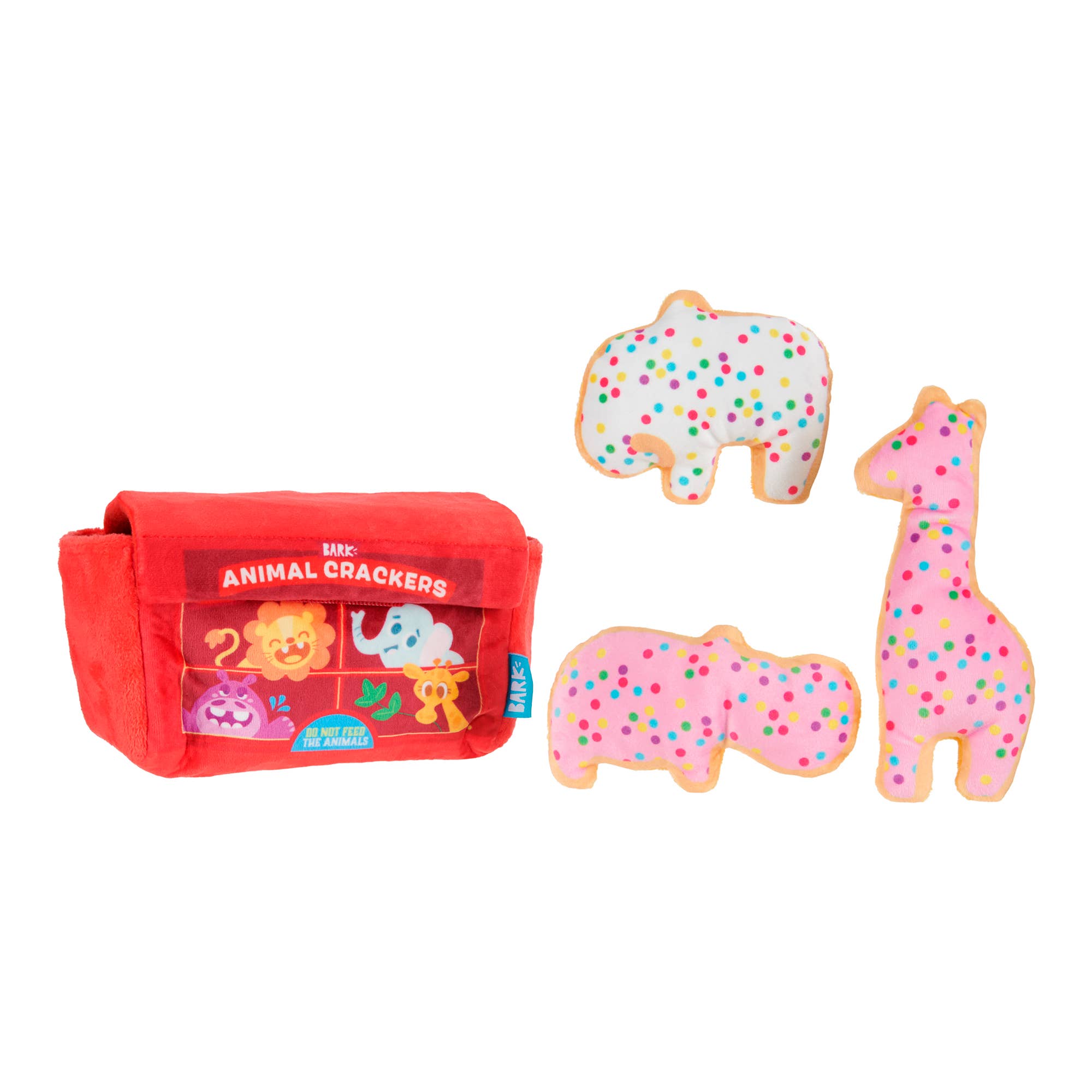 Pet Palette Distribution - Wholesale Pet Plush Toy - Dog - BARK Animal Squeakers Snacks Plush Dog Toy XS/S1