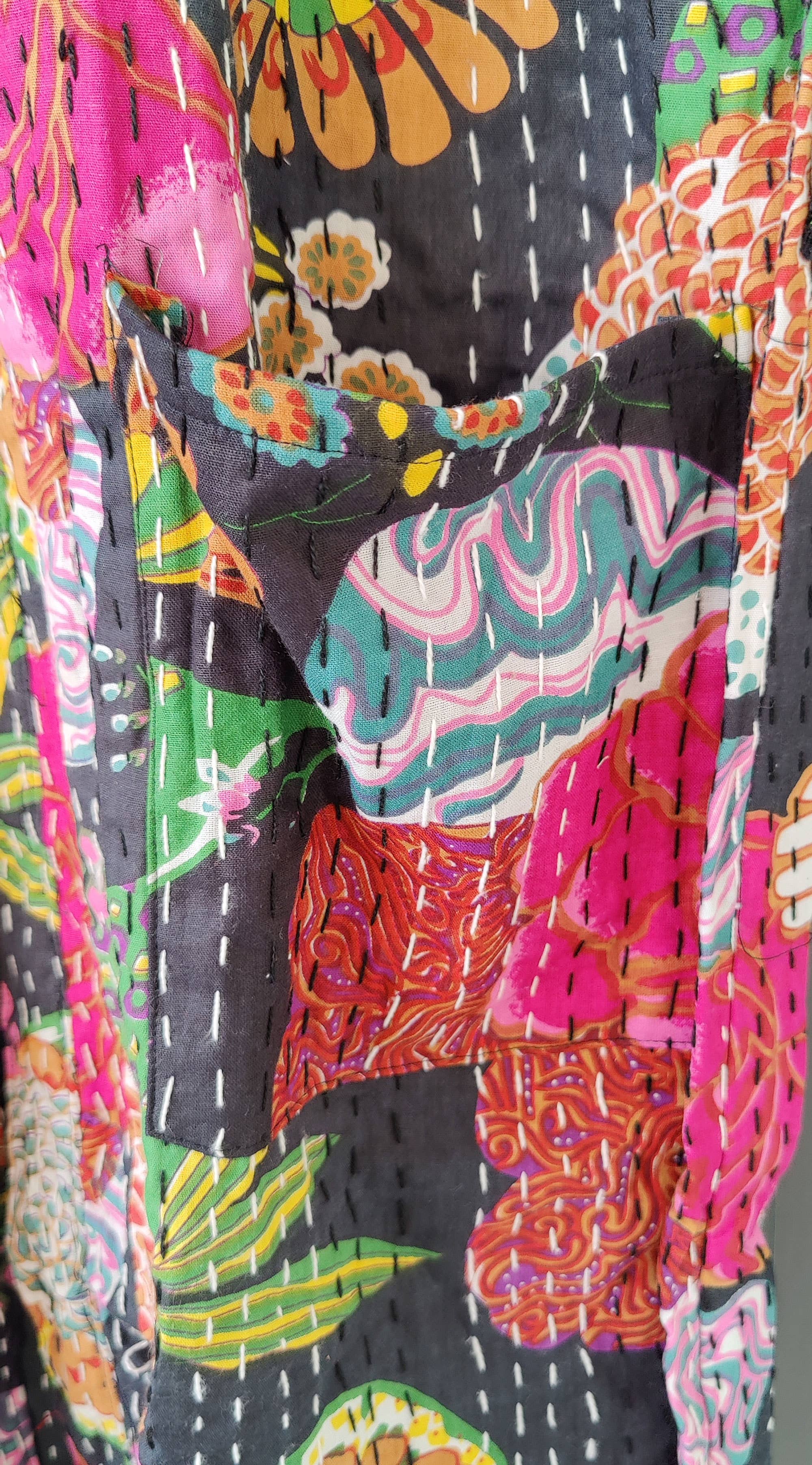 Bhawana Handicrafts – wholesale Kimono – Women's – Handmade Kantha Robe Cotton Kimono Cardigan Gown 2