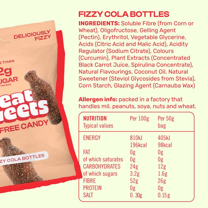 NeatSweets – wholesale Gummy – NeatSweets Fizzy Cola Bottles 50g x12 4