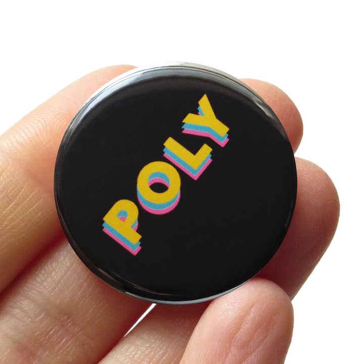 POLY Pinback Button l Polycule Gift for wholesale by Word For Word Factory