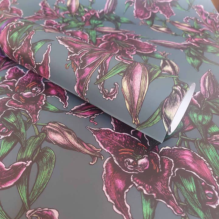 Rachel Meehan, pictures and words... - Wholesale Flat Wrap - Oriental Lilies Gift Wrapping paper