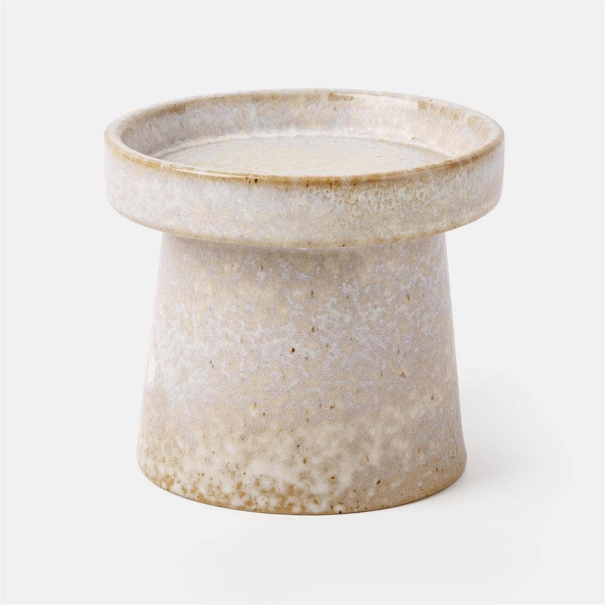 Truu Design - Wholesale Candle Holder - Reactive Glaze Pillar Candle Holder , 4"D x 3.5"H, bubble0