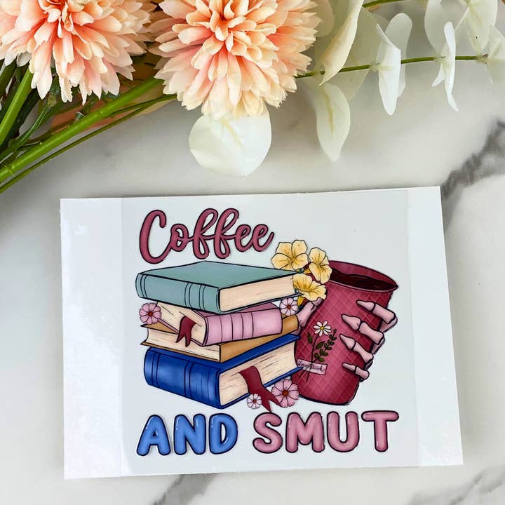 Kaffee und SCHMUTZ | 4" UV-DTF-Aufkleber für den Großhandel von HKS Custom Designs