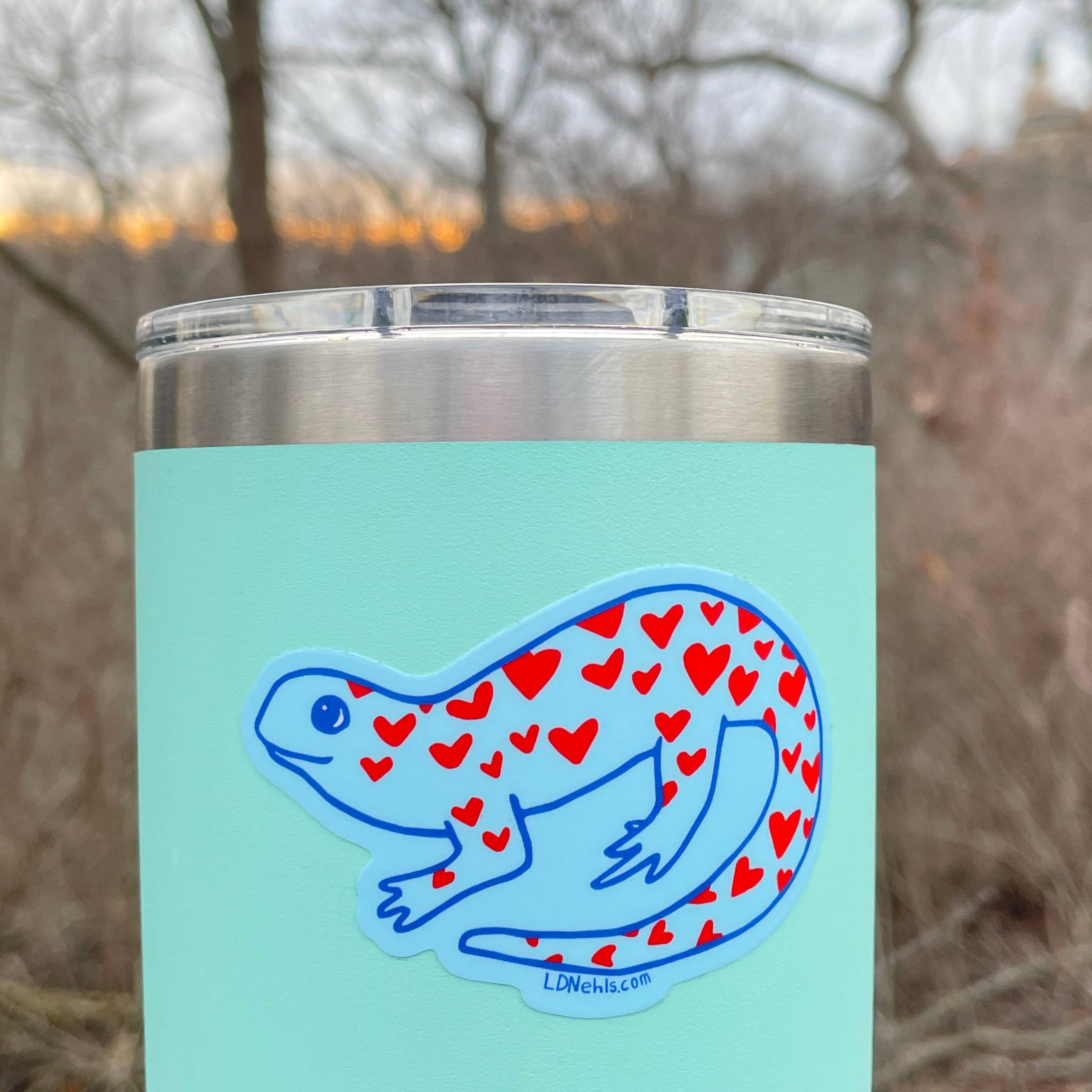 LD Nehls - Wholesale Sticker - Red Heart-Spotted Salamander Sticker1