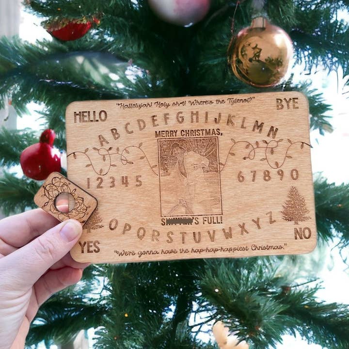 Ghoul Mom Designs - Wholesale Board Game - Christmas Vacation Holiday Pop Culture Wooden Ouija Board