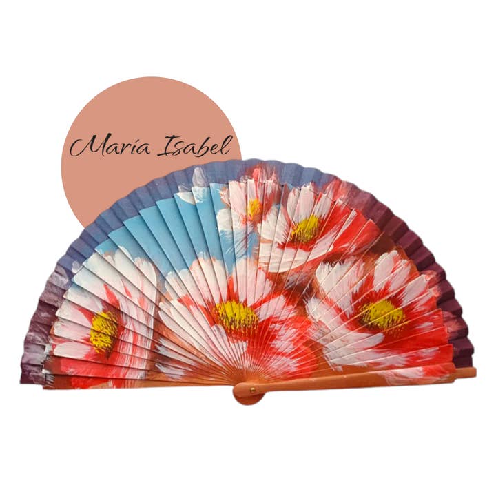 Sauga - Wholesale Handheld Folding Fan - María Isabel Fan (hand-painted)3