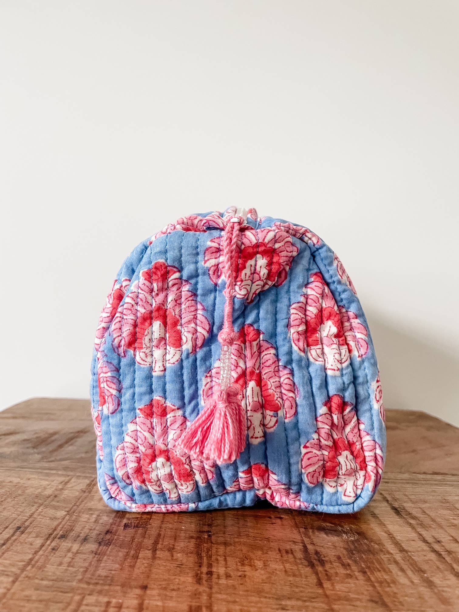 Kalyana Textiles - Wholesale Makeup/Cosmetic Bag - Cornflower Block Print Pouch1