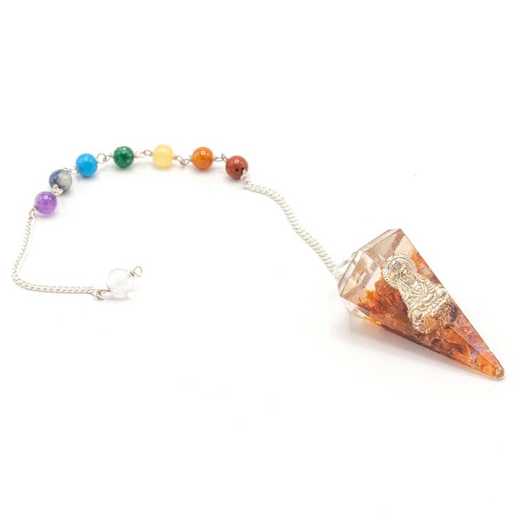 AW Artisan - Wholesale Spiritual Stone/Crystal - Orgonite Power Chakra Pendulum - Buddha