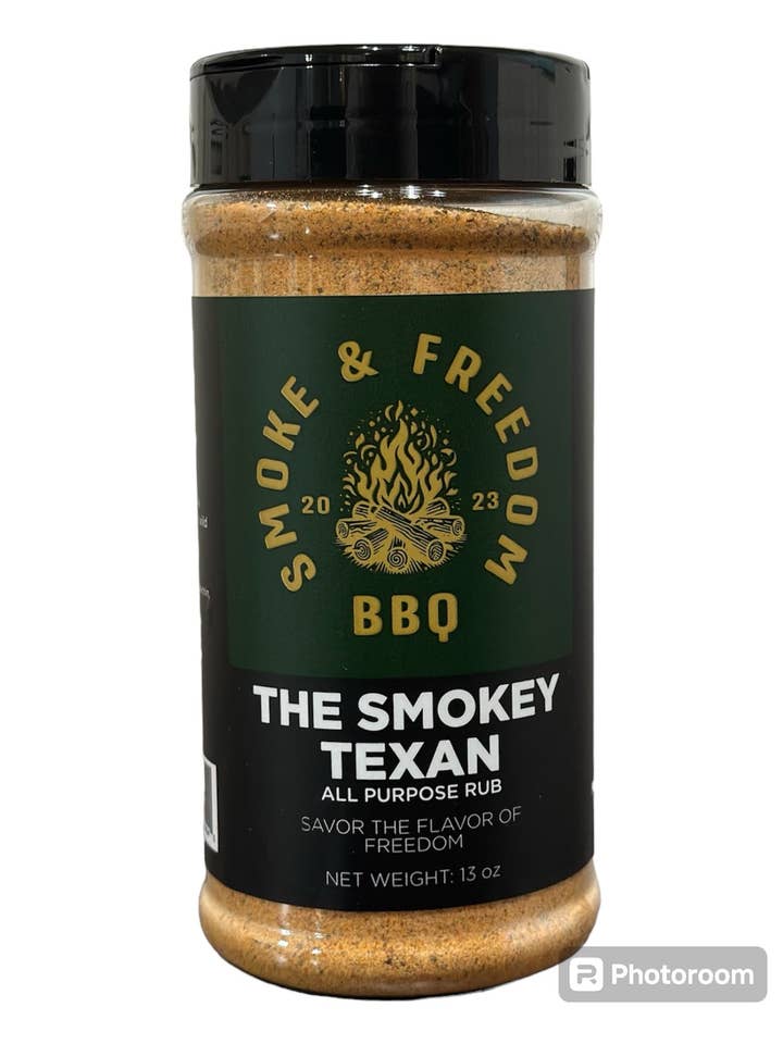 The Smokey Texan: All Purpose Rub for wholesale by Smoke & Freedom BBQ