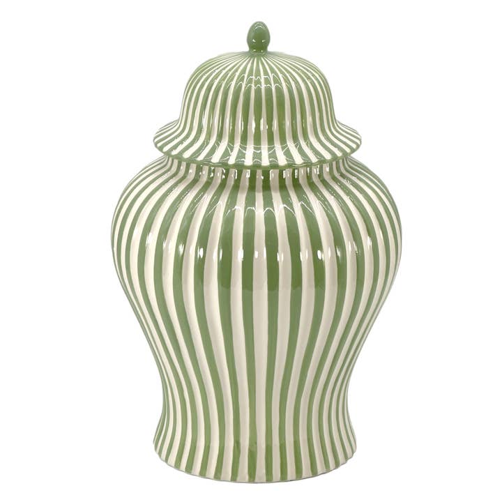 Galt International Company - Vente Vases - Vase en céramique rayé Candy Cane 18"5
