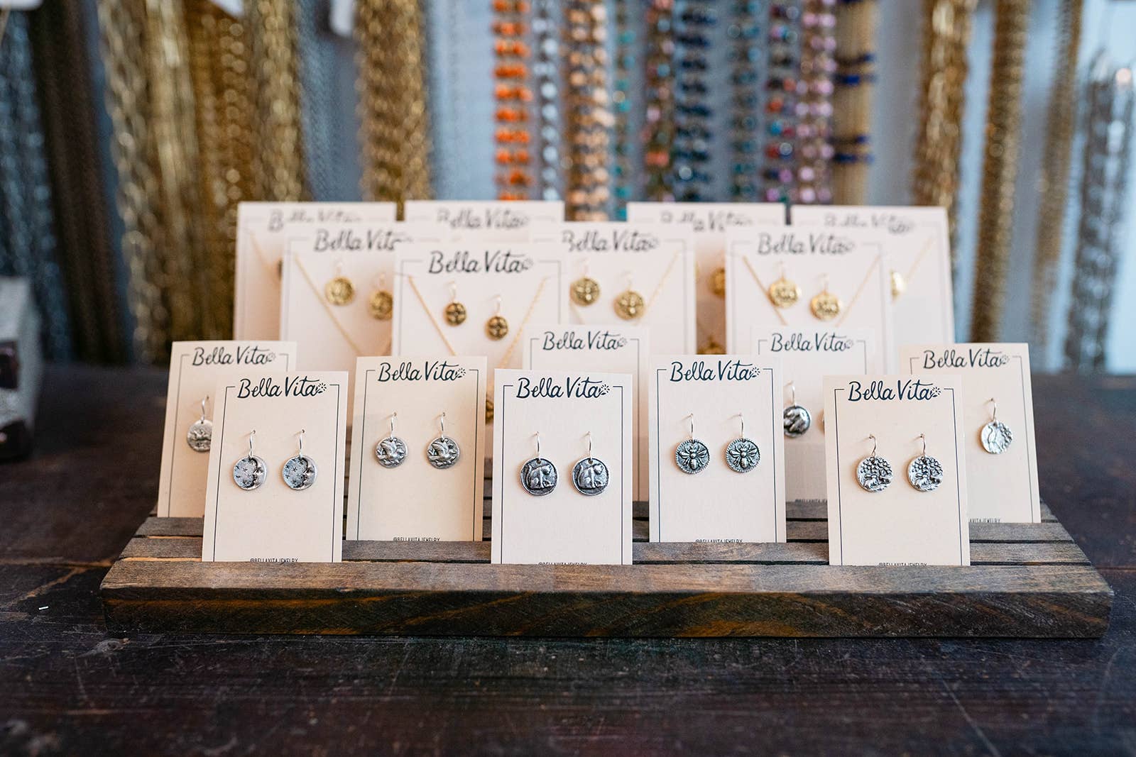 Bella Vita Jewelry - Wholesale Pendant/Charm Necklace - Bitty Button Charm Necklace | Jumping Horse Necklace5