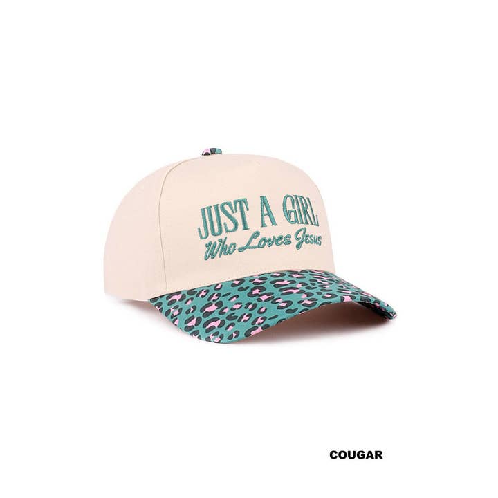 42POPS - Wholesale Baseball Cap - Women's - `.0724 Just A Girl Who Loves Jesus Two Tone Canvas Cotton Cap SI-283