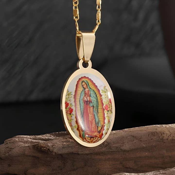Wild & Free - Wholesale Pendant/Charm Necklace - Collar de la Virgen de Guadalupe3