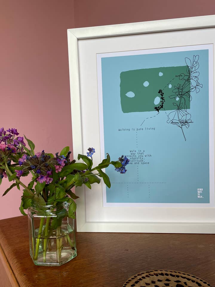 Art Print: Walking is Pure Living - Large (A3) for wholesale by Other Ways to Walk
