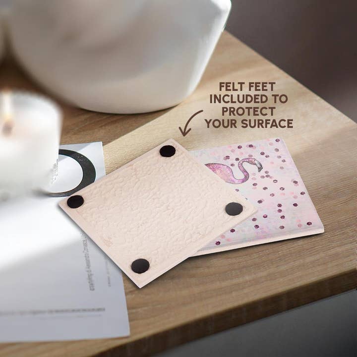 3dRose - Wholesale Coasters - 3dRose, Image of Shimmering And Glittering Flamingo Bird, Coaster3