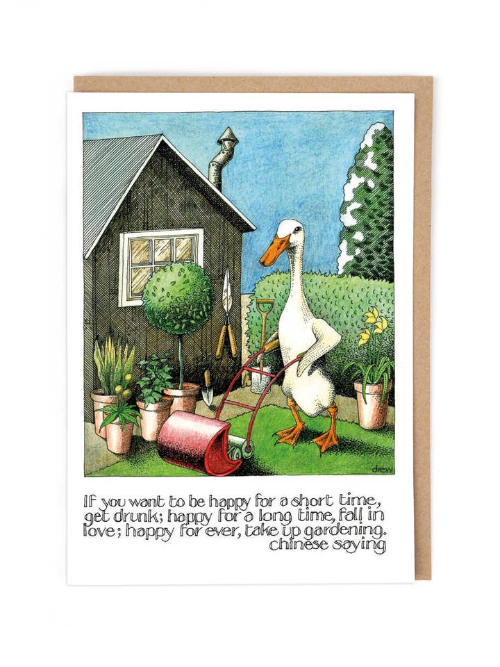 TAKE UP GARDENING for wholesale by Cath Tate Cards