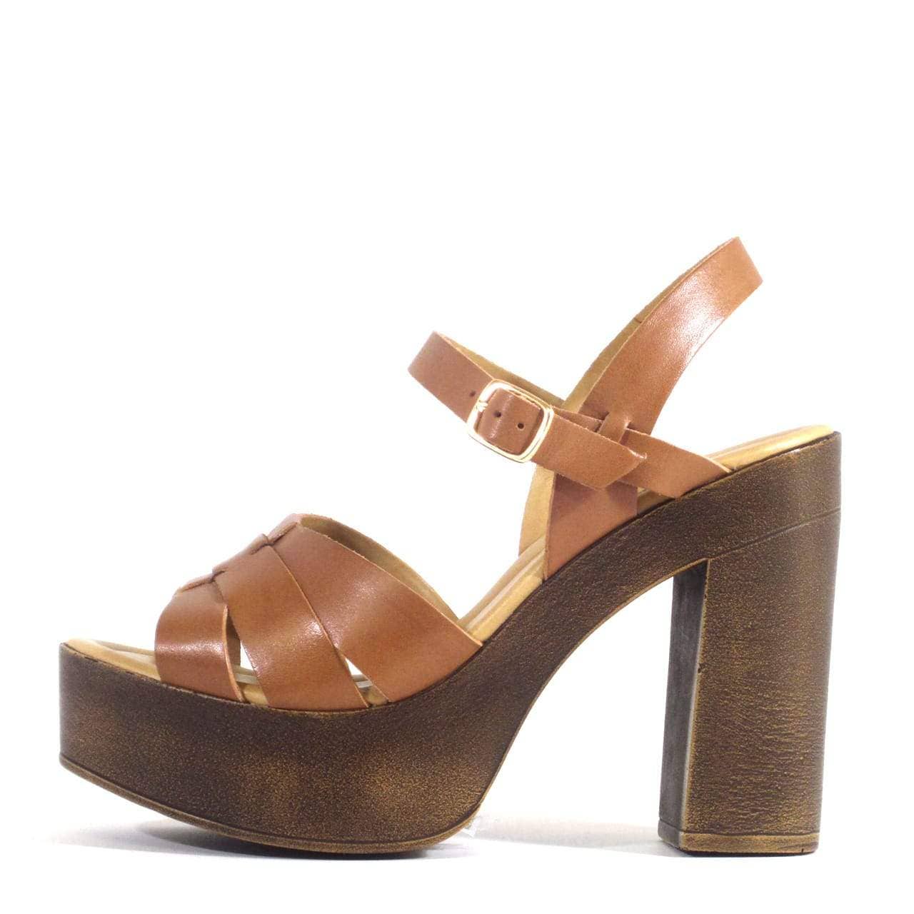 Chelsea Crew - Wholesale Platform Heels - Women's - Hollie Leather Platform Sandals4