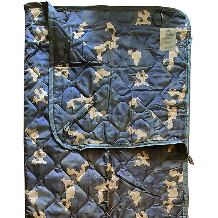 BattlBox - Wholesale Poncho - Unisex - Camo Woobie Bubbie Military Poncho Liner Blanket Camping