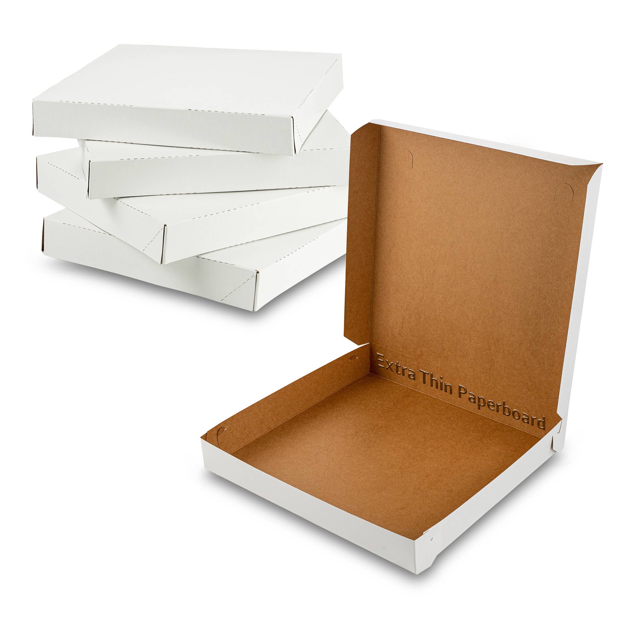 MT Products - Wholesale Food Storage Container - MT Products White Extra Thin Paperboard Pizza Boxes10