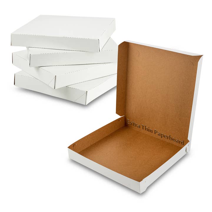 MT Products - Wholesale Food Storage Container - MT Products White Extra Thin Paperboard Pizza Boxes10