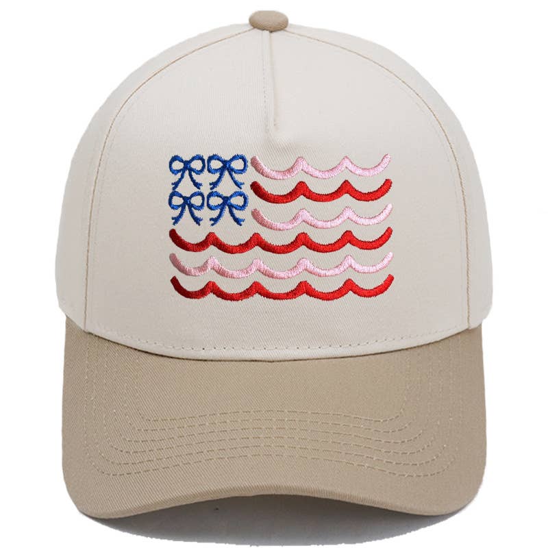 MKS America - Wholesale Baseball Cap - Women's - Bow wave trucker hat ribbon cap3
