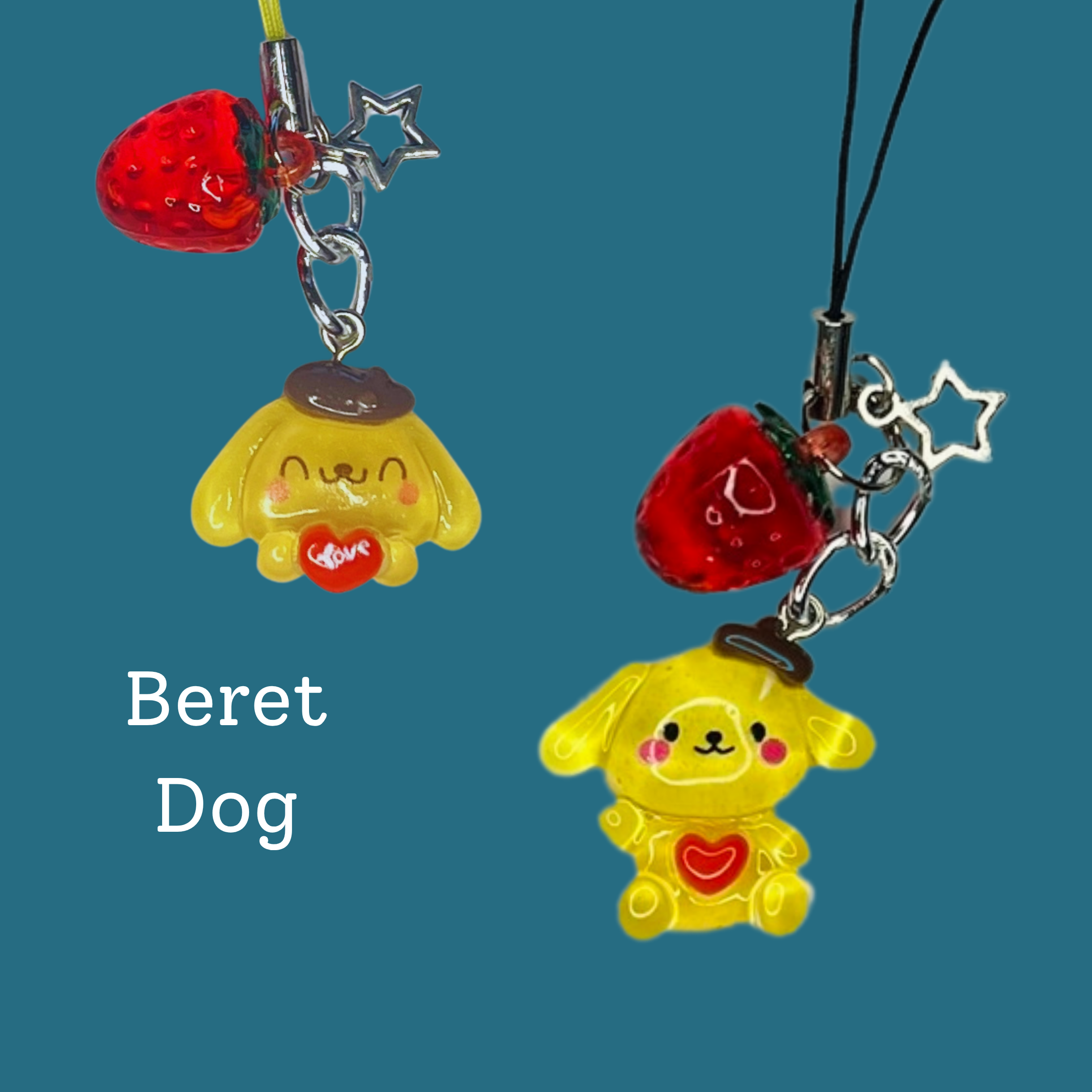 Faebelle Haven - Wholesale Keychain – Women's - Kawaii Characters Strawberry Tech Charm | Cute Keychain Phone Bag Accessory5