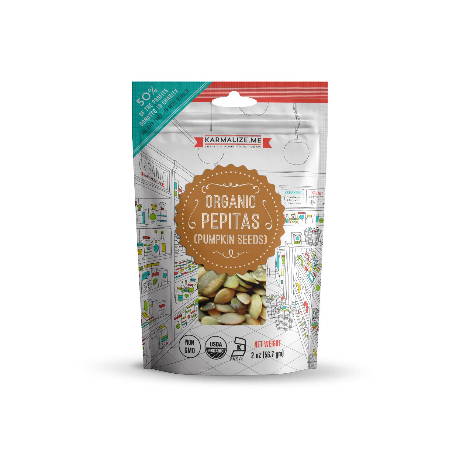 Karmalize.Me – Großhandel Nüsse – Rohe Bio Pepitas - 2oz