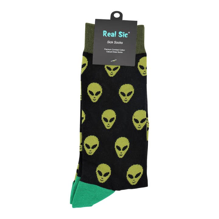 Real Sic - Wholesale Socks - Unisex - Casual Designer Animal Socks - Alien - for Men and Women