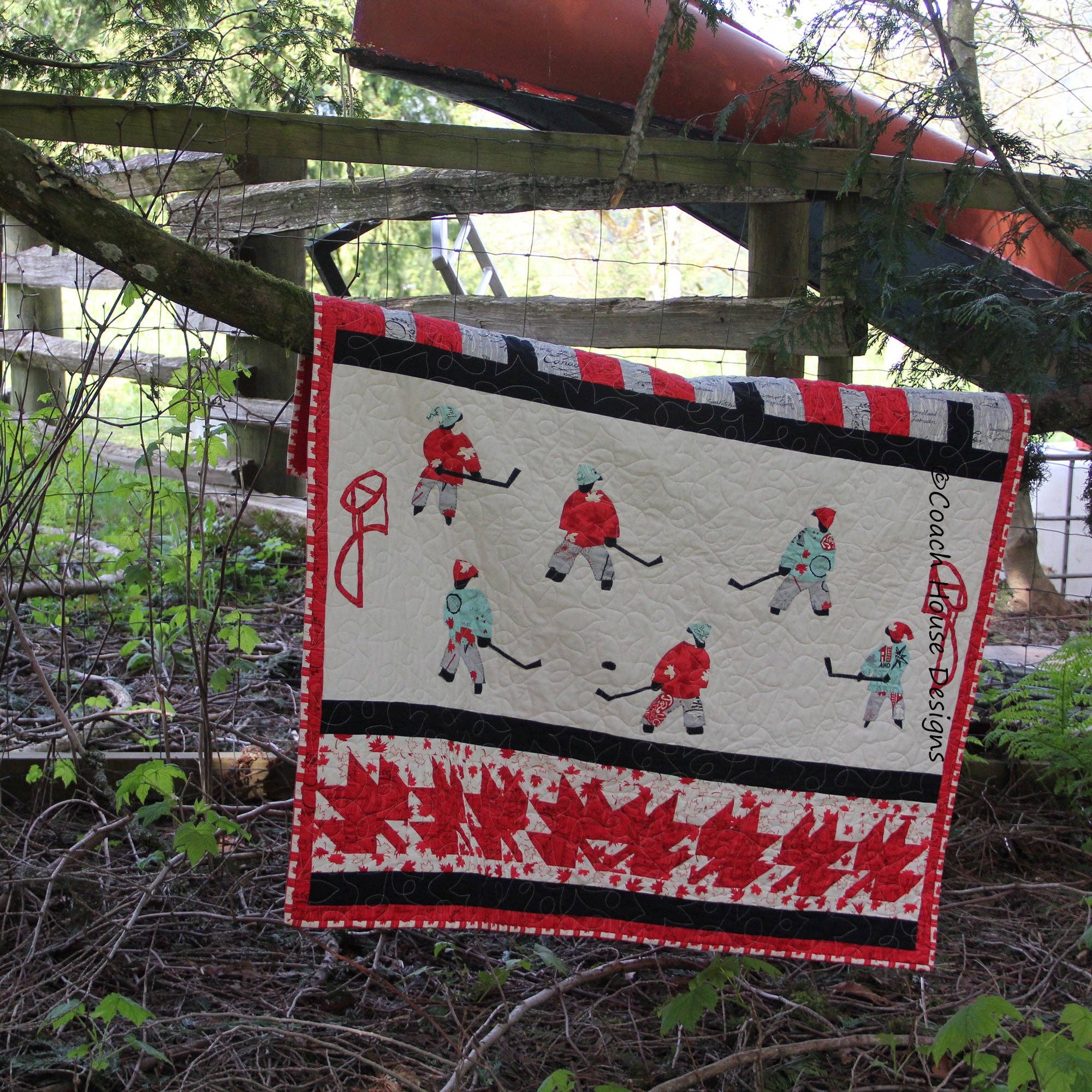 Coach House Designs - Wholesale Quilt - Hockey is our Game Quilt Pattern1