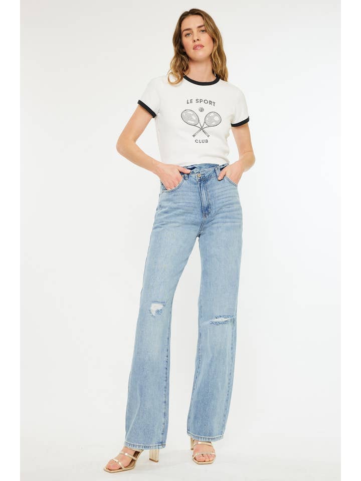 LIGHT OPEN PACK 90'S WIDE LEG STRAIGHT JEANS-KC7872L-OP for wholesale on Faire