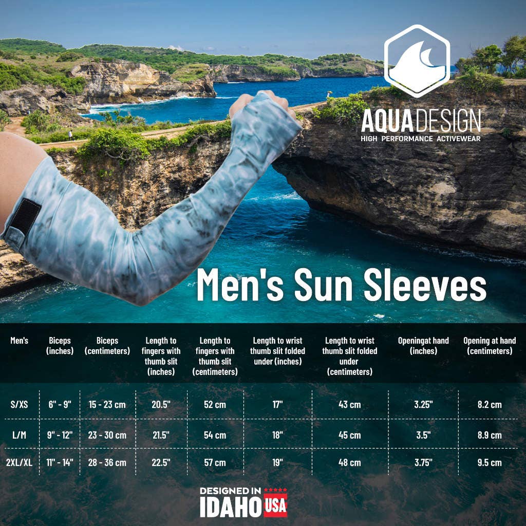 Aqua Design - Wholesale Gloves - Men's - Mens Adjustable Arm UV Sun Protection Sleeves | Aqua Design12