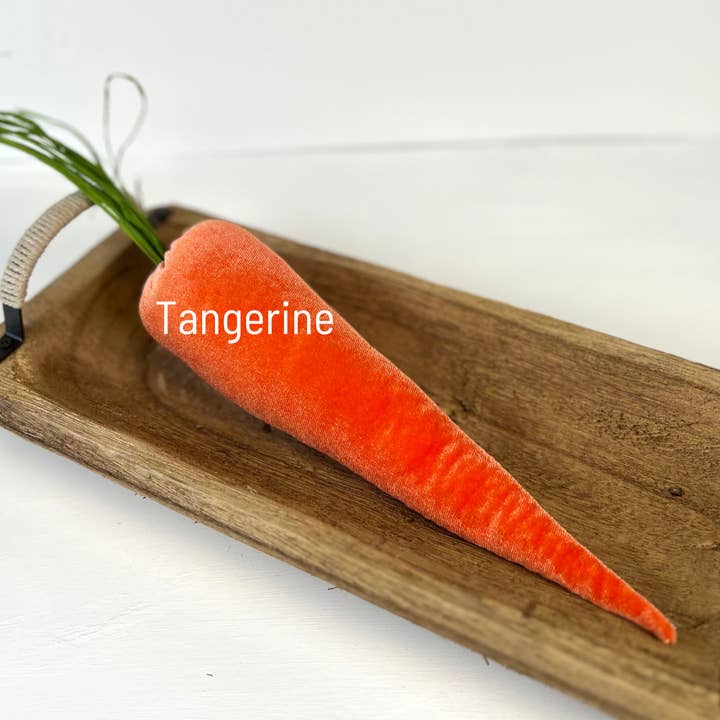 Your Heart's Content – wholesale Decorative tabletop object – Velvet Carrots, Harvest Lush Colors, Unique Wall Hanging7