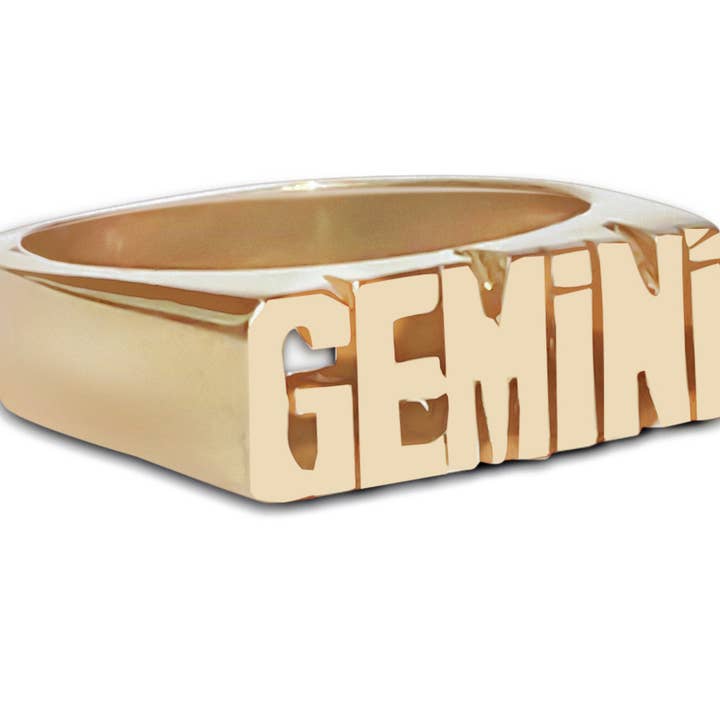 Gemini Ring - Block Font for wholesale by SNASH JEWELRY