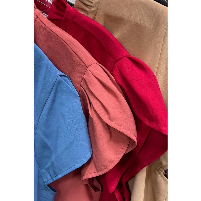 Curve Market - Vendita all'ingrosso Camicetta - Donna - CAMICETTA CON MANICHE A TULIPANO CON VOLANT TAGLIE FORTI3